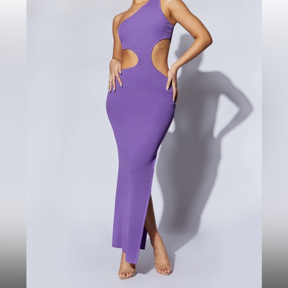 Purple cutout MESHKI dress - Picture 5 of 6